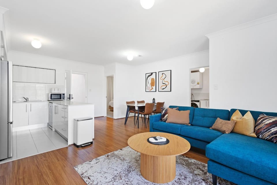 Living room, kitchen