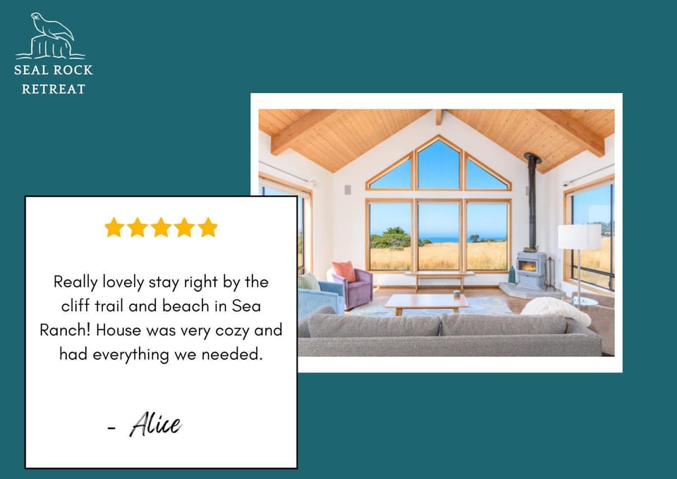 Spacious 3 BD for 6 - Ocean View House in Sonoma County