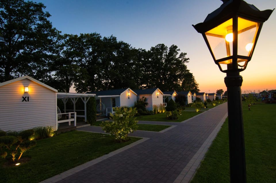 Property building, Garden, Garden view, Sunset