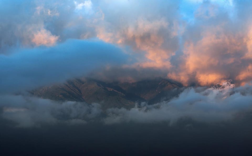 Natural landscape, Mountain view, Sunrise