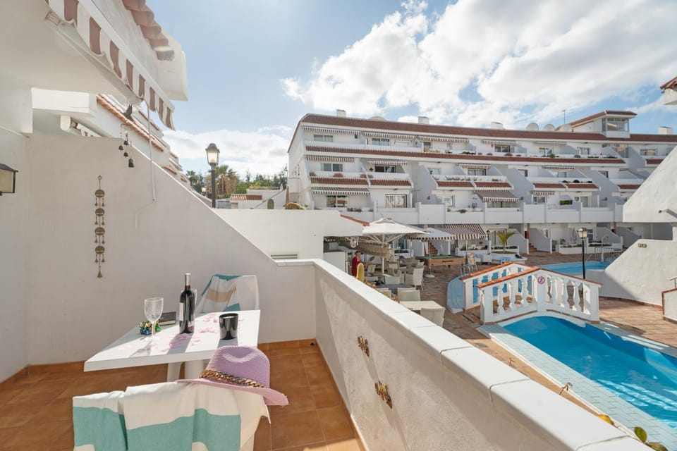Property building, Living room, Swimming pool