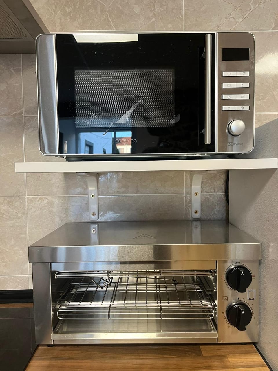 microwave, toaster