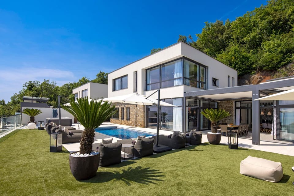 Property building, Day, Pool view, sunbed