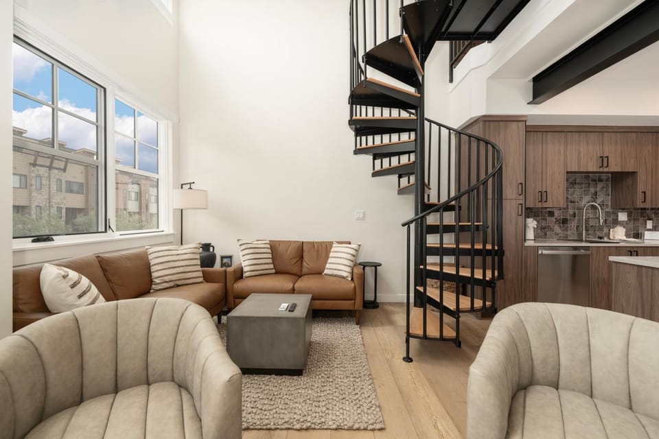 Kitchen or kitchenette, Living room, Seating area, furniture