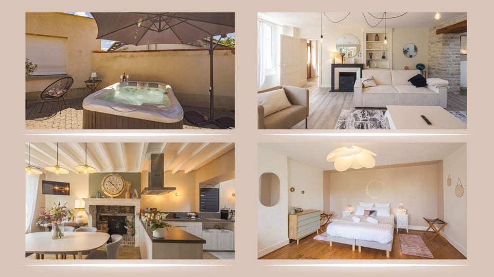 Hot Tub, Living room, Dining area, Bedroom, kitchen
