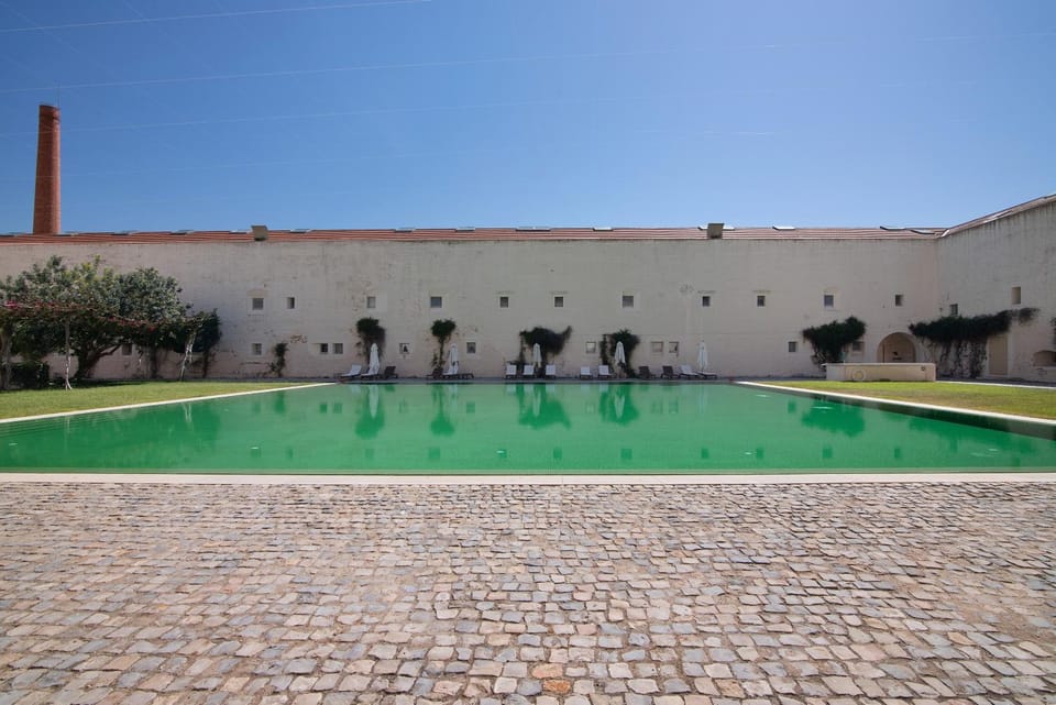 Property building, Living room, Swimming pool