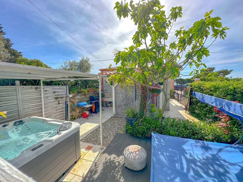 Day, Hot Tub, Garden view, sunbed