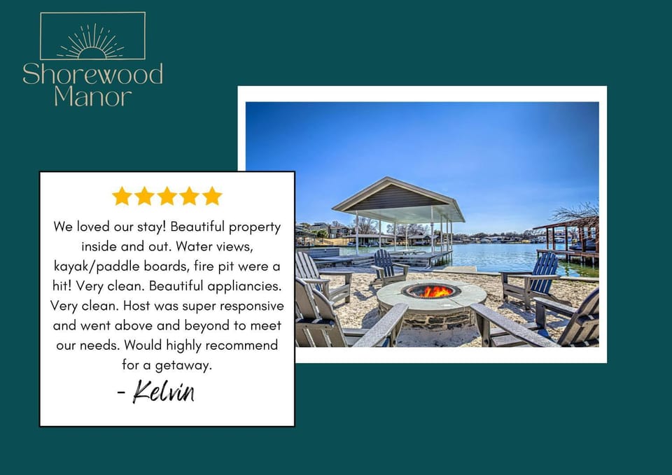Lakefront Family Home for 12 w Picturesque Views & Patio House in Granite Shoals