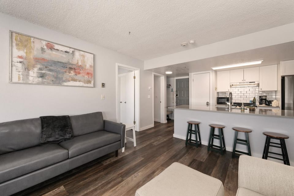 Kitchen or kitchenette, Living room, Seating area, furniture