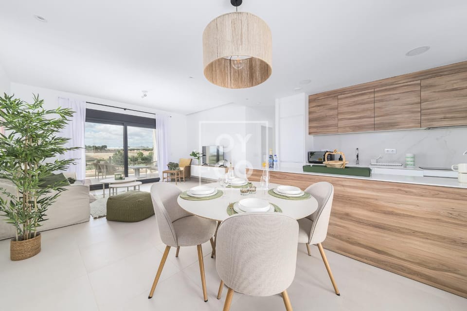 Kitchen or kitchenette, Dining area, Garden view