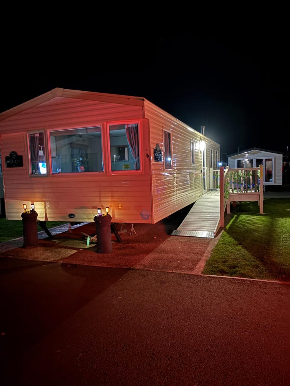 Patio, Night, Garden view