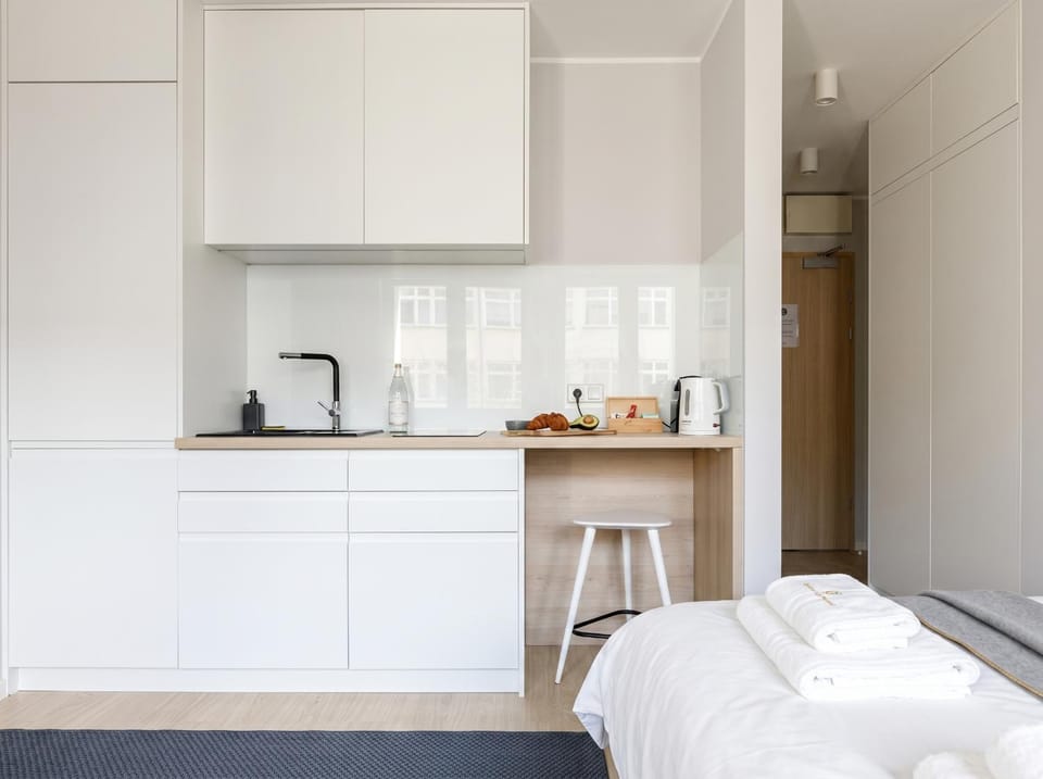 Bed, Coffee/tea facilities, Kitchen or kitchenette, Photo of the whole room, Bedroom, minibar, toaster
