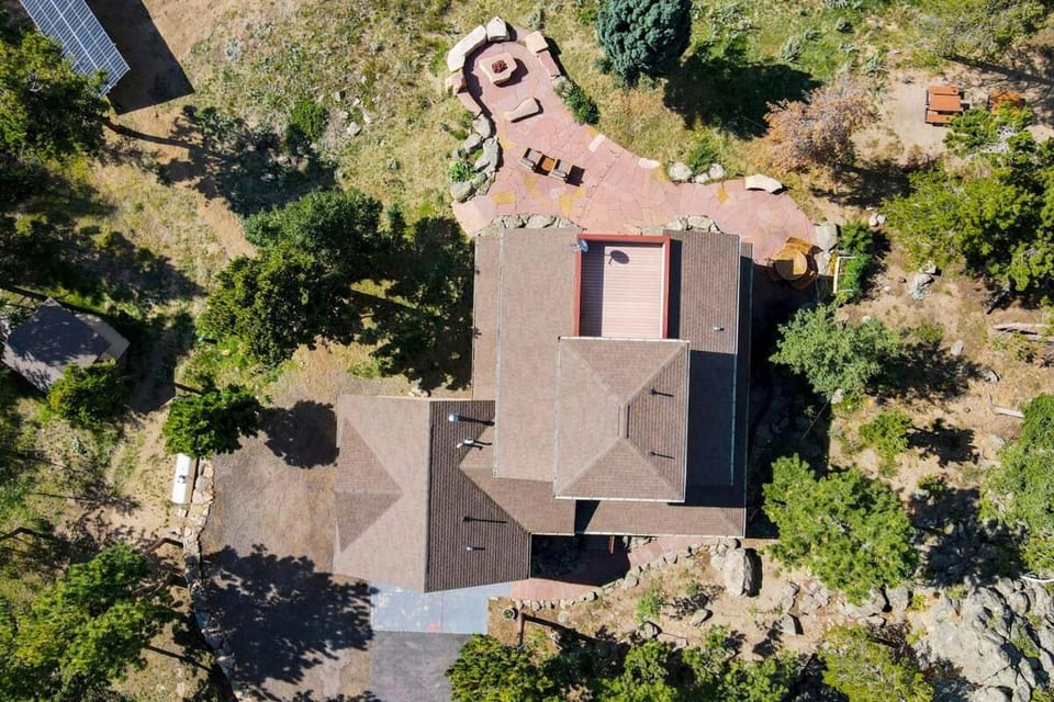 Property building, Natural landscape, Bird's eye view, Garden