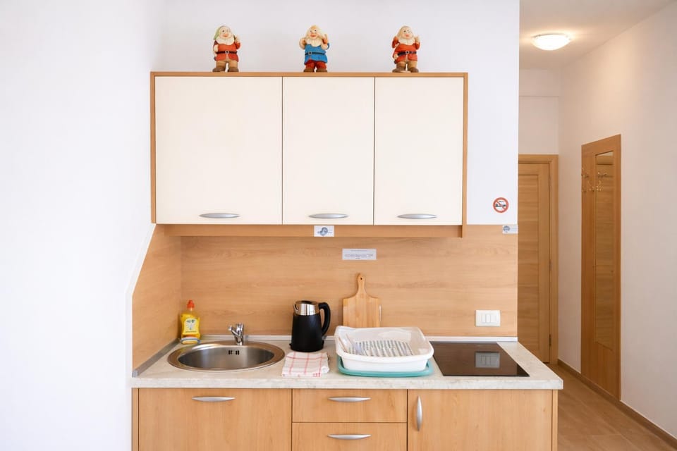 Coffee/tea facilities, Kitchen or kitchenette, stove