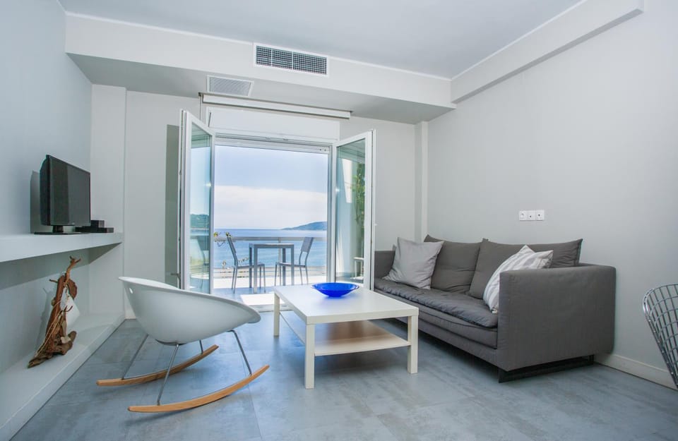Living room, Seating area, Sea view