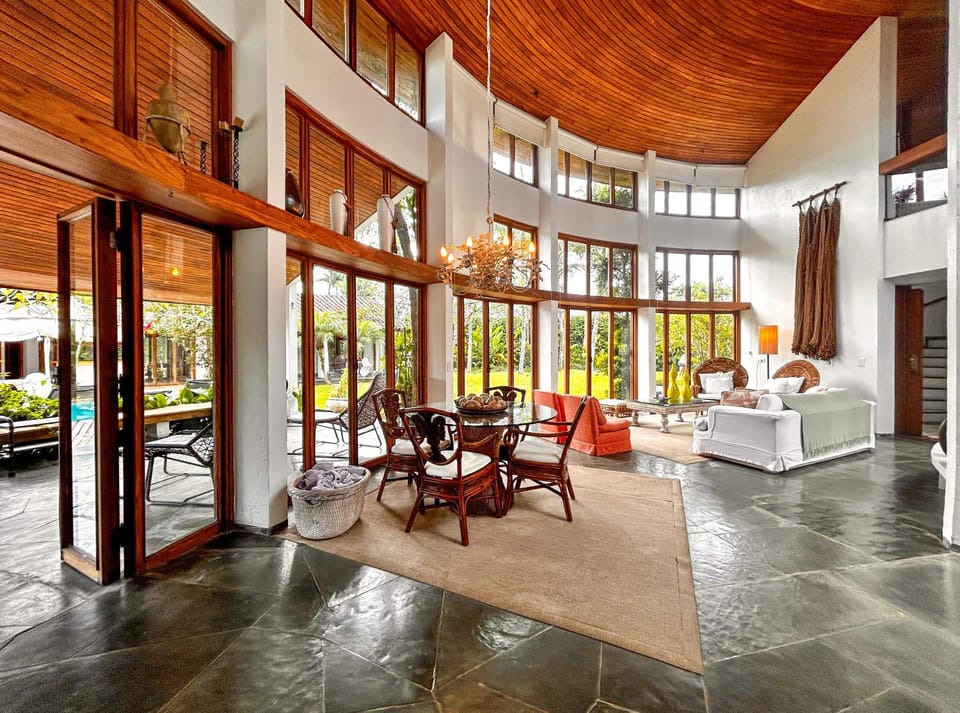 Living room, Seating area, Garden view
