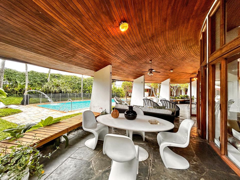 Patio, Seating area, Pool view