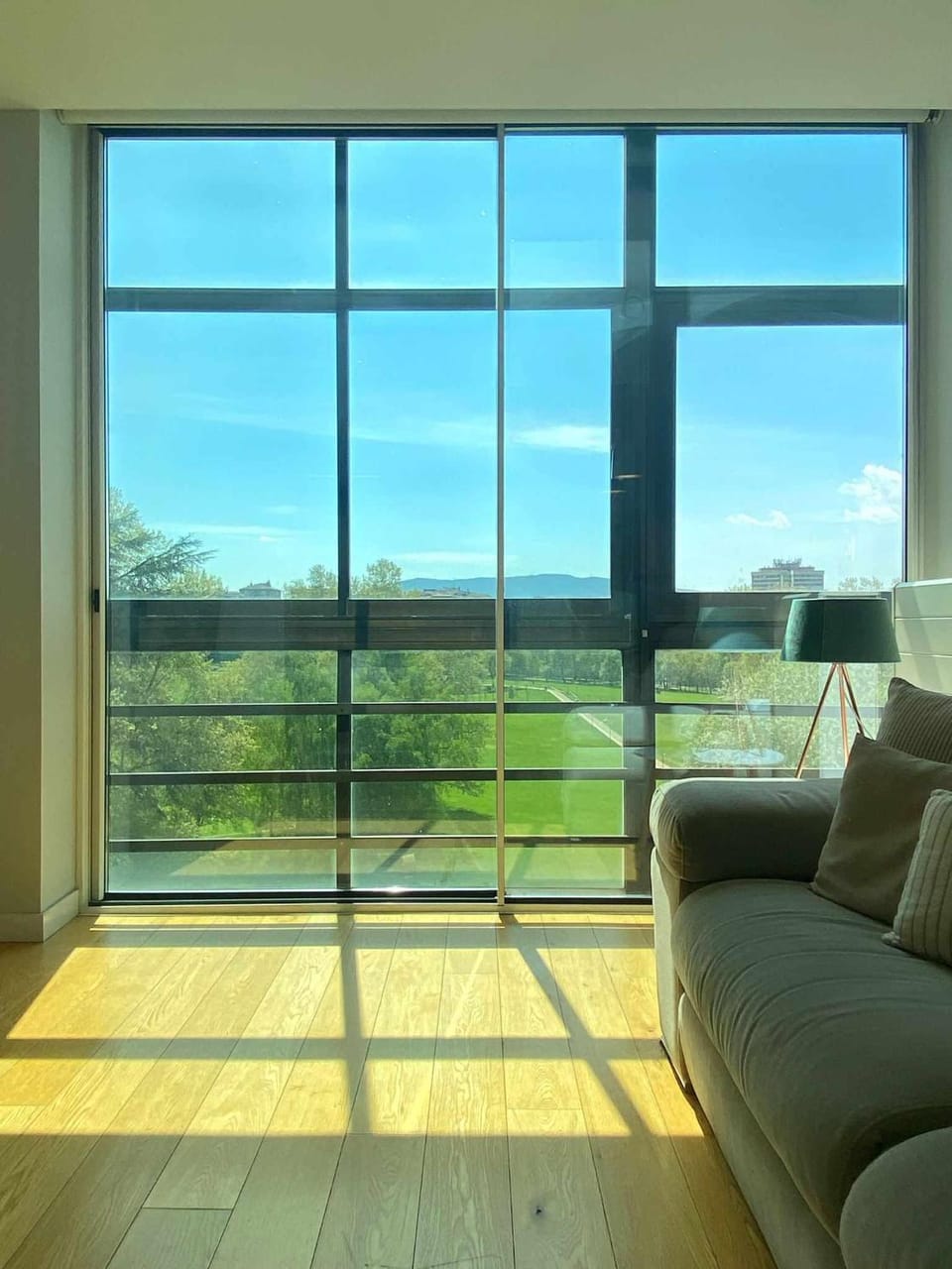 Bird's eye view, Living room, Garden view