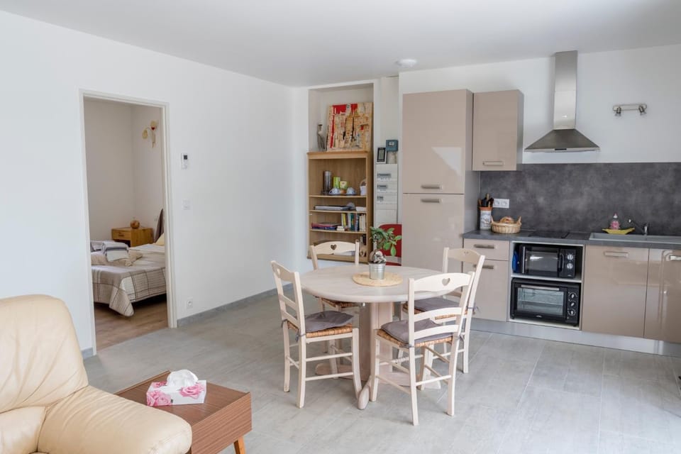 Kitchen or kitchenette, Living room, Dining area