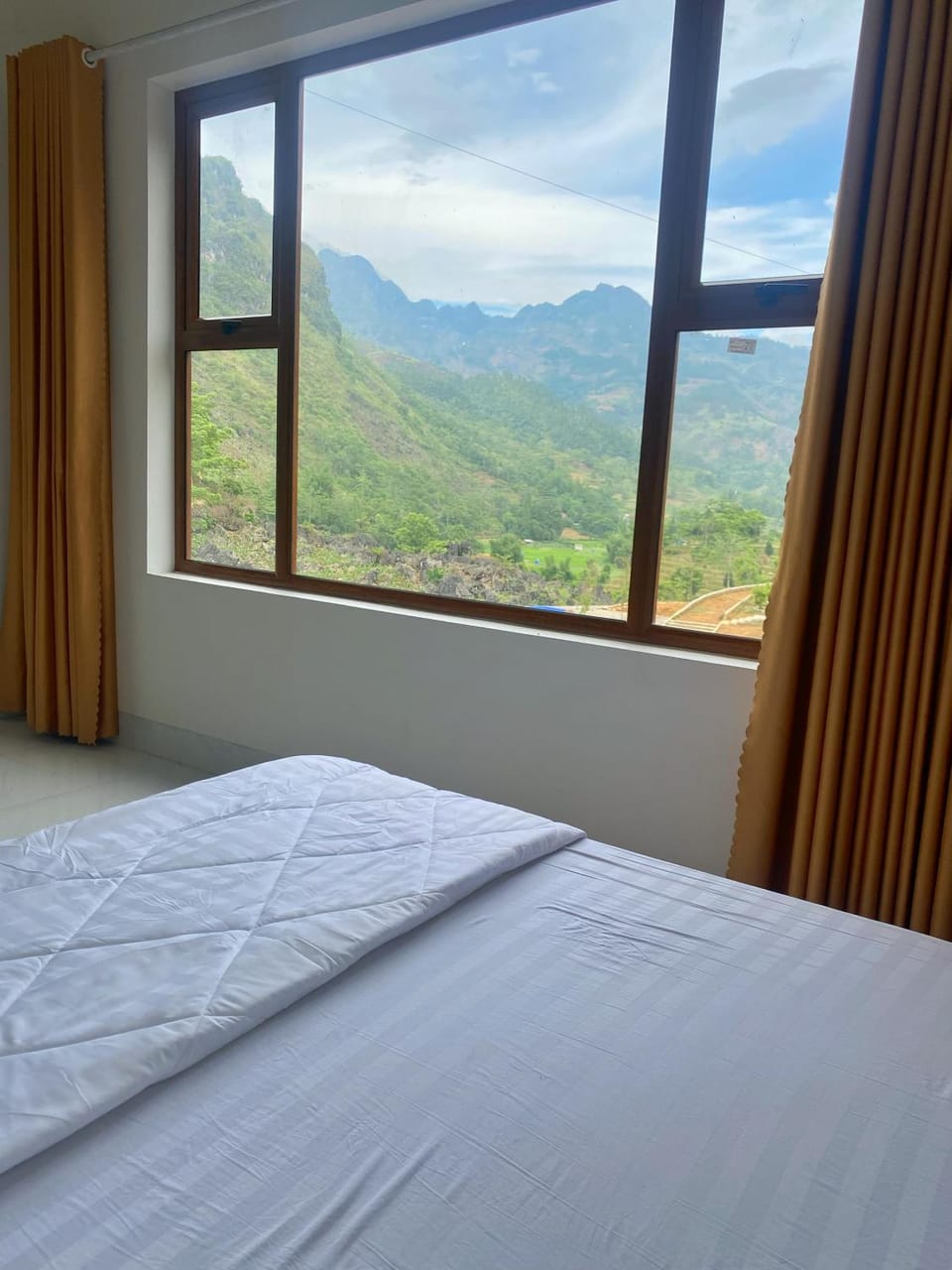 Bed, Natural landscape, Bedroom, Garden view, Mountain view