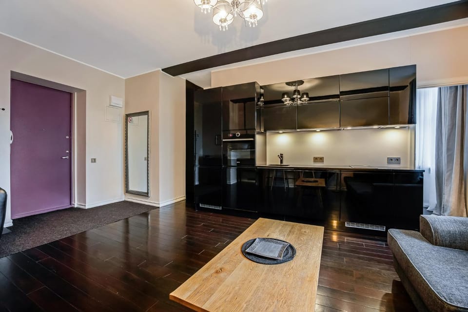 Kitchen or kitchenette, Living room, Photo of the whole room, Seating area, stove