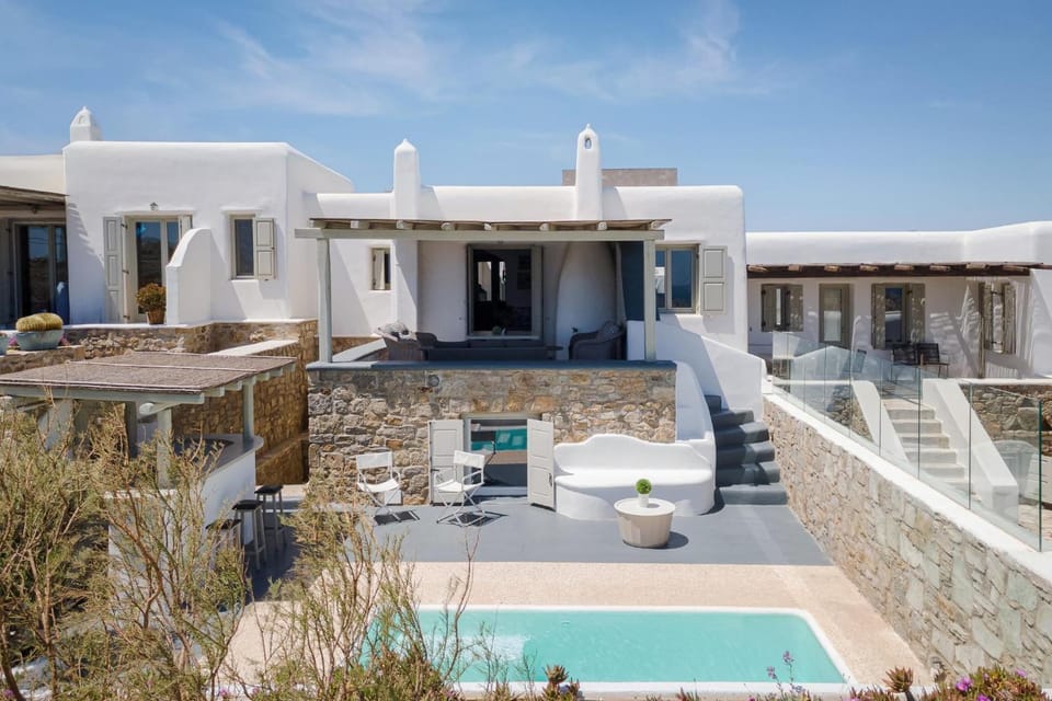 Property building, Patio, Day, Natural landscape, View (from property/room), Balcony/Terrace, Pool view, Swimming pool