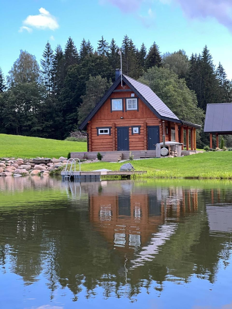 Property building, Day, Natural landscape, Lake view