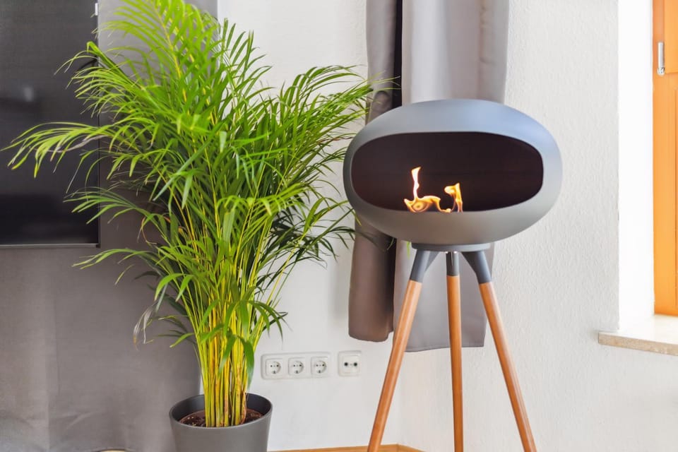 Living room, fireplace