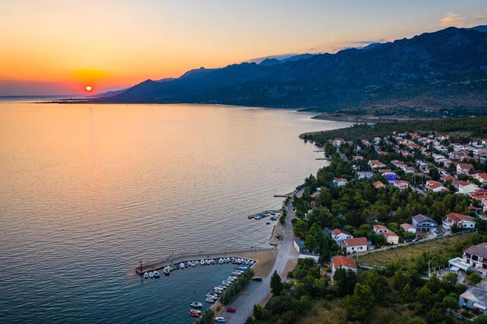 Natural landscape, Beach, Mountain view, Sea view, Sunset