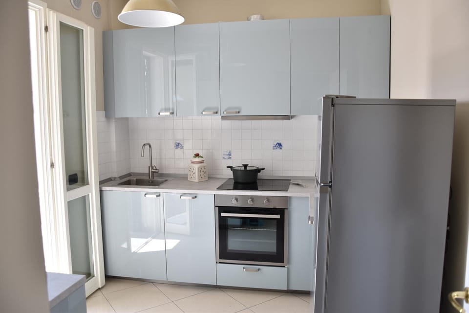 Kitchen or kitchenette, dishwasher, oven, stove