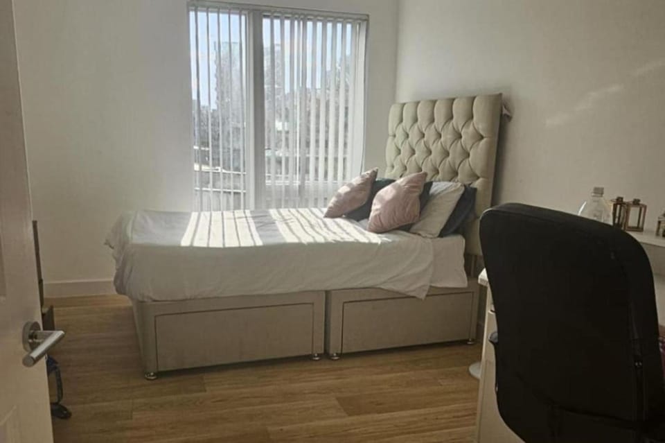 Bed, Seating area, Bedroom