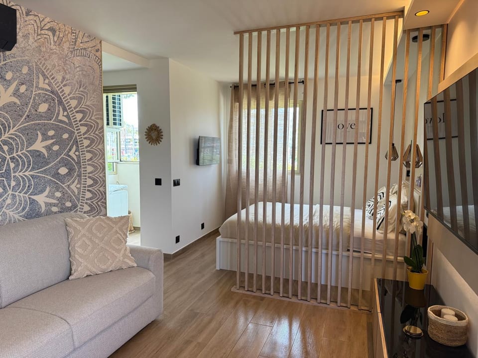 Bed, Living room, Photo of the whole room, Seating area, Bedroom