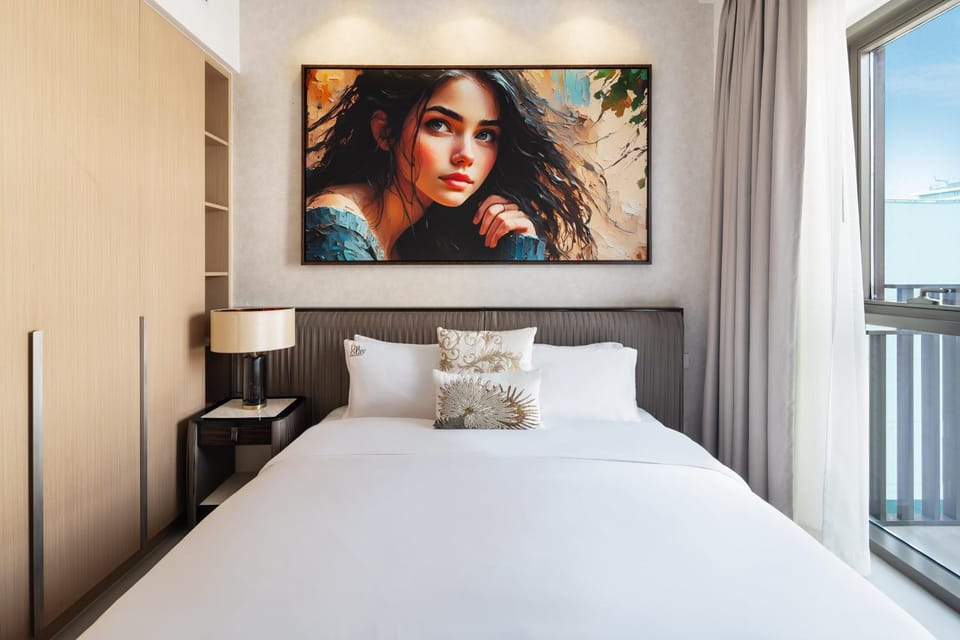 Bed, Photo of the whole room, Decorative detail, Bedroom