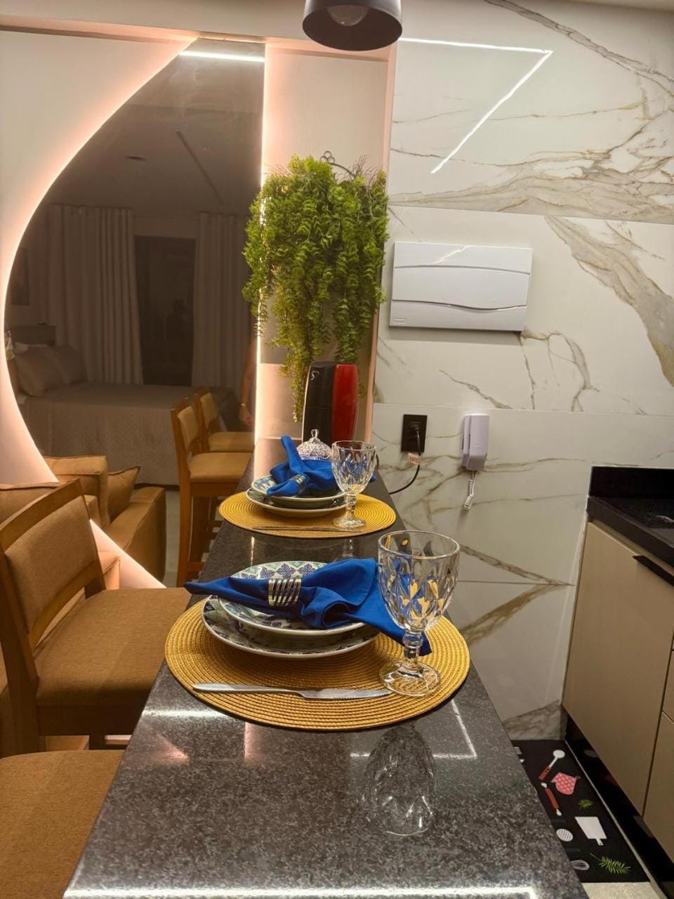 Dining area, air conditioner