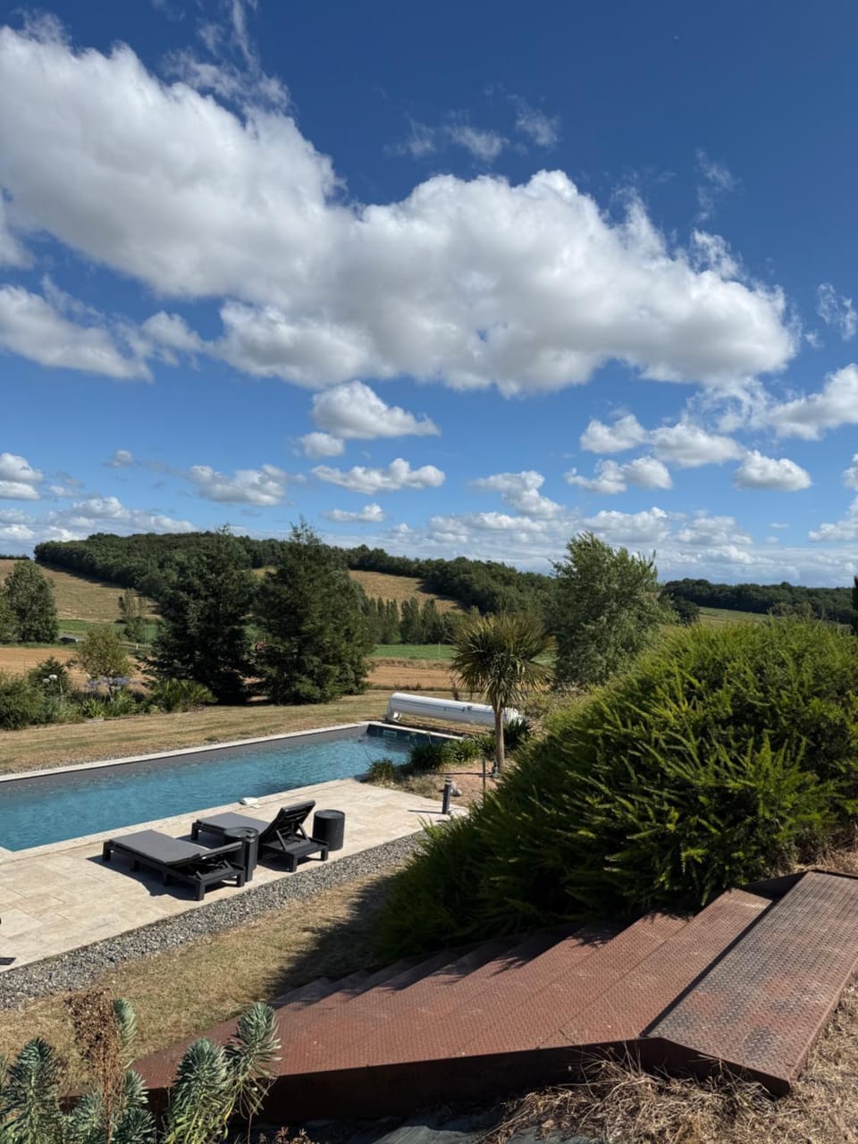 Natural landscape, Pool view, Swimming pool, sunbed