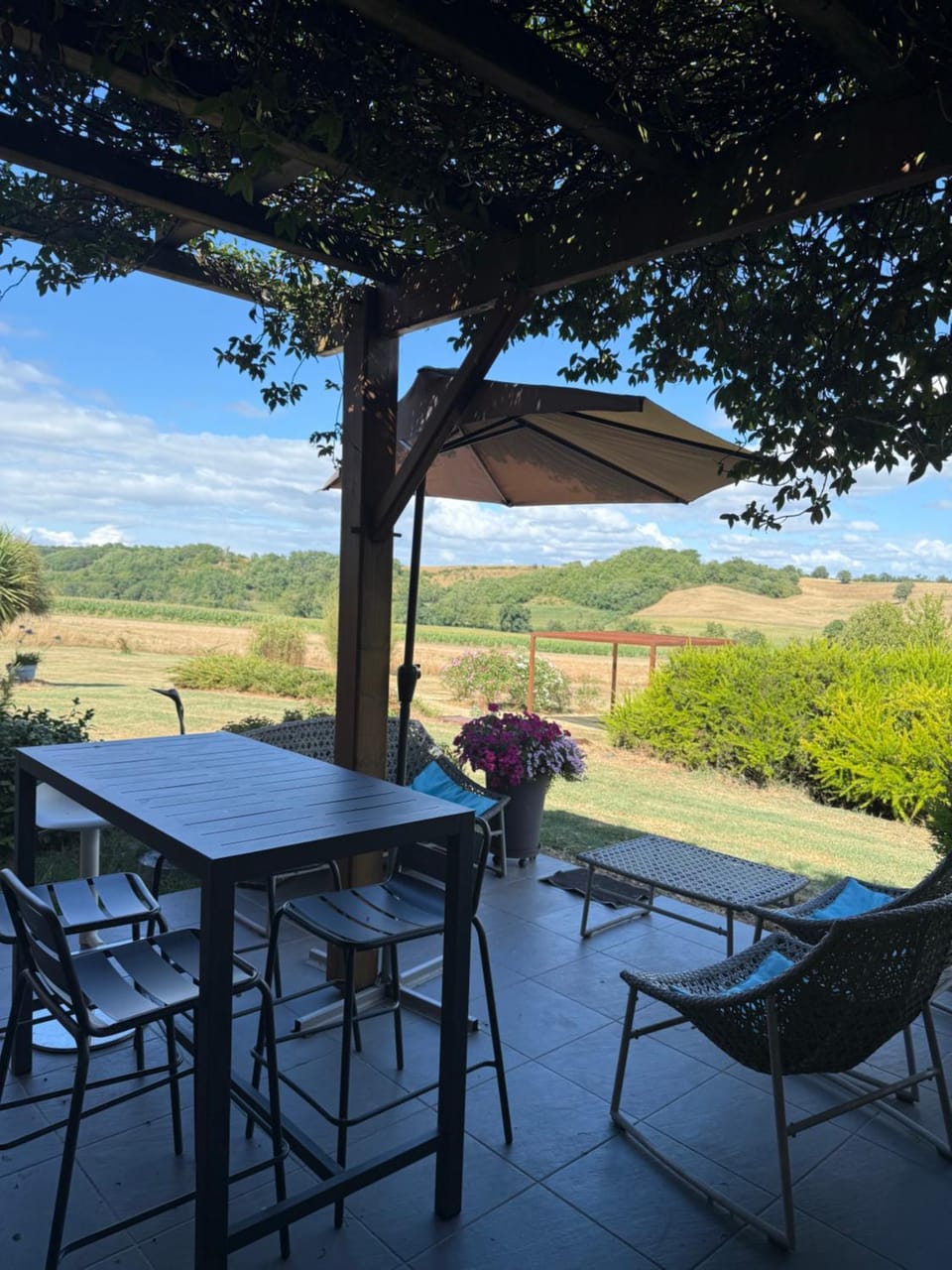 Patio, Natural landscape, Garden, View (from property/room), Balcony/Terrace, Dining area, Garden view