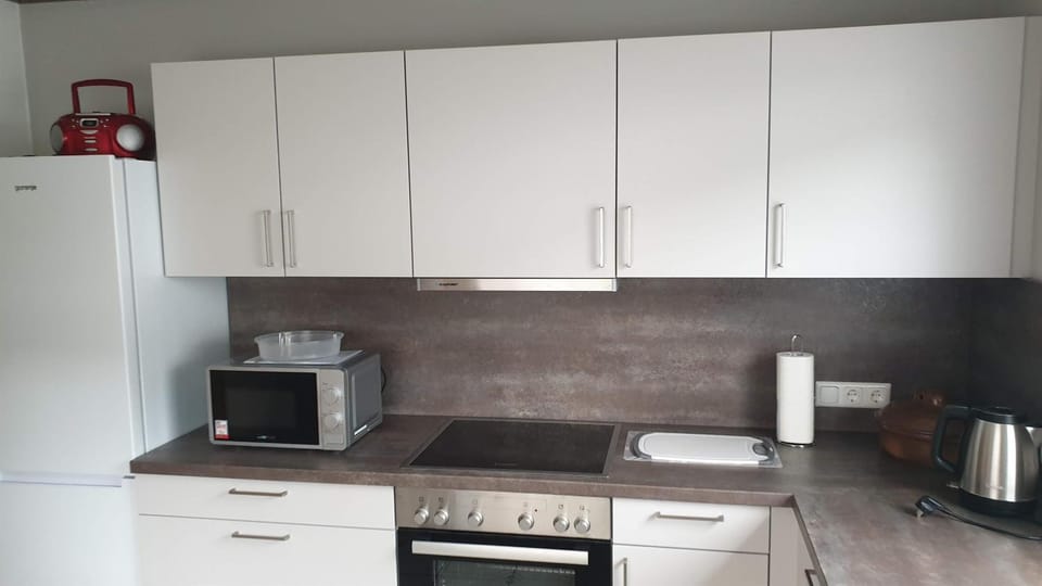 Kitchen or kitchenette, oven, stove