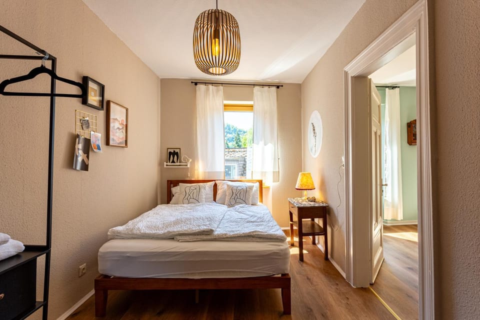 Bed, Photo of the whole room, Bedroom, towels, wardrobe