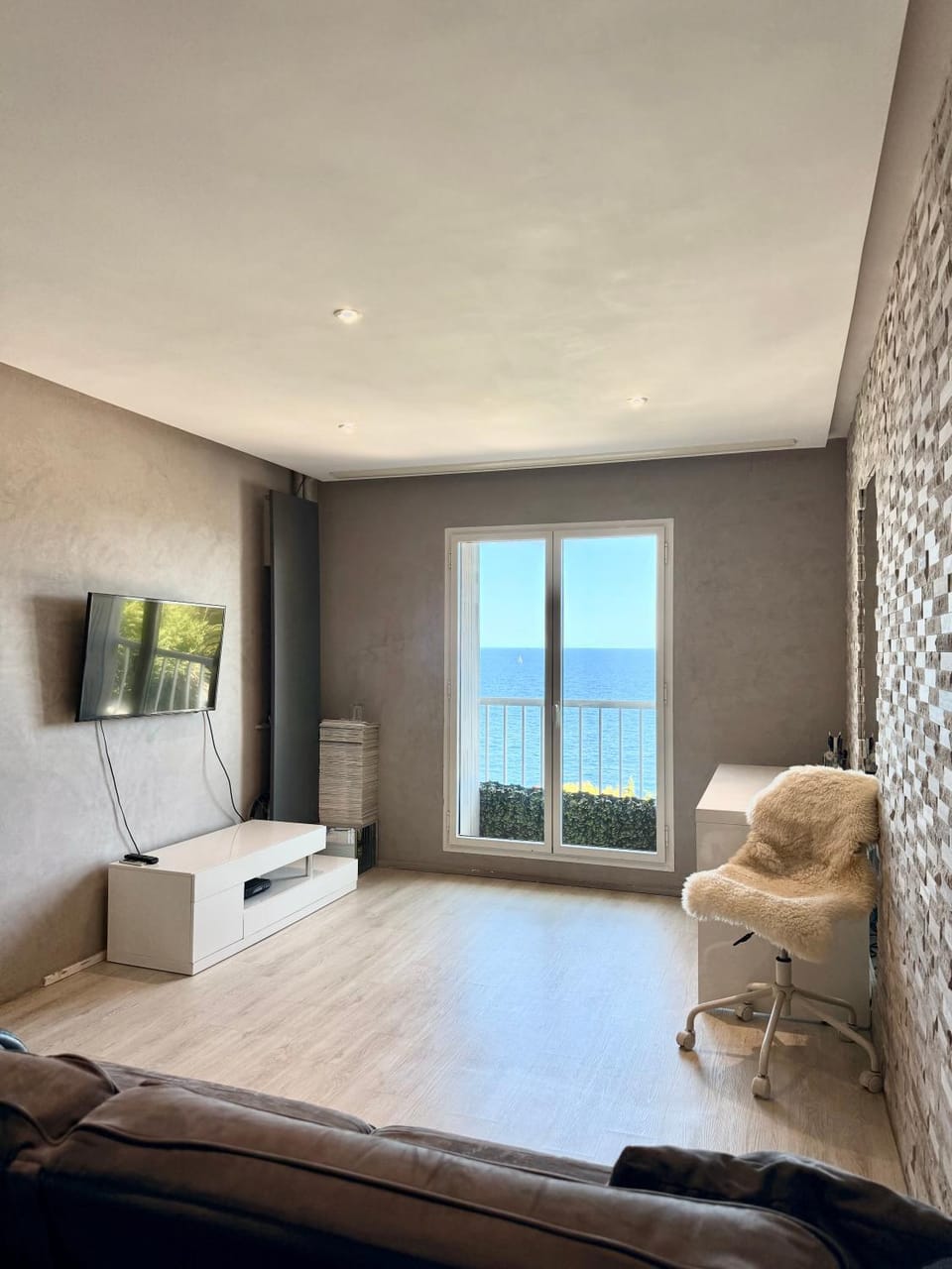 Living room, Seating area, Sea view