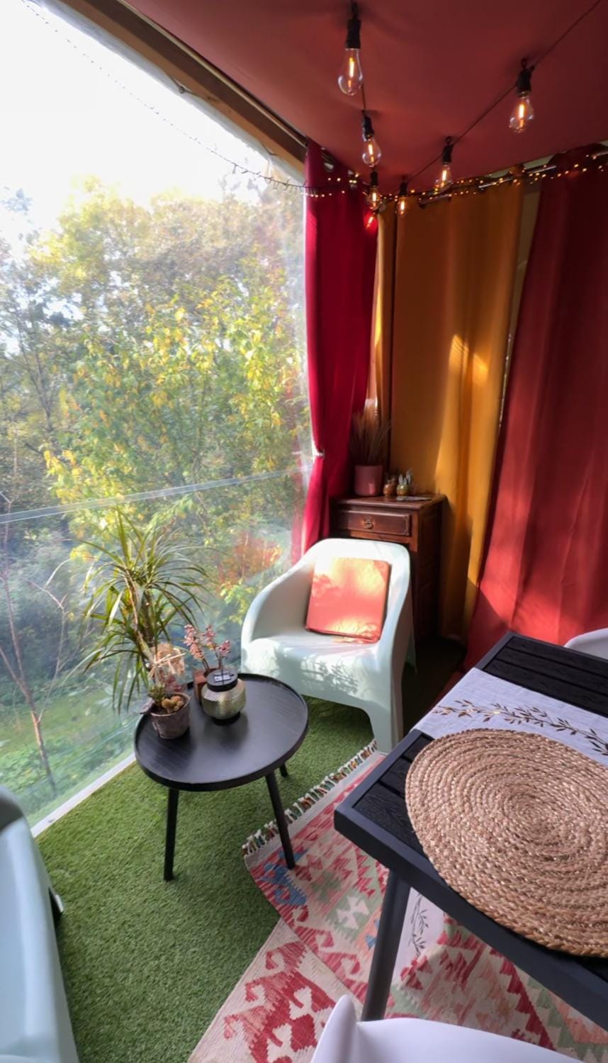 Patio, Day, View (from property/room), Seating area, Garden view