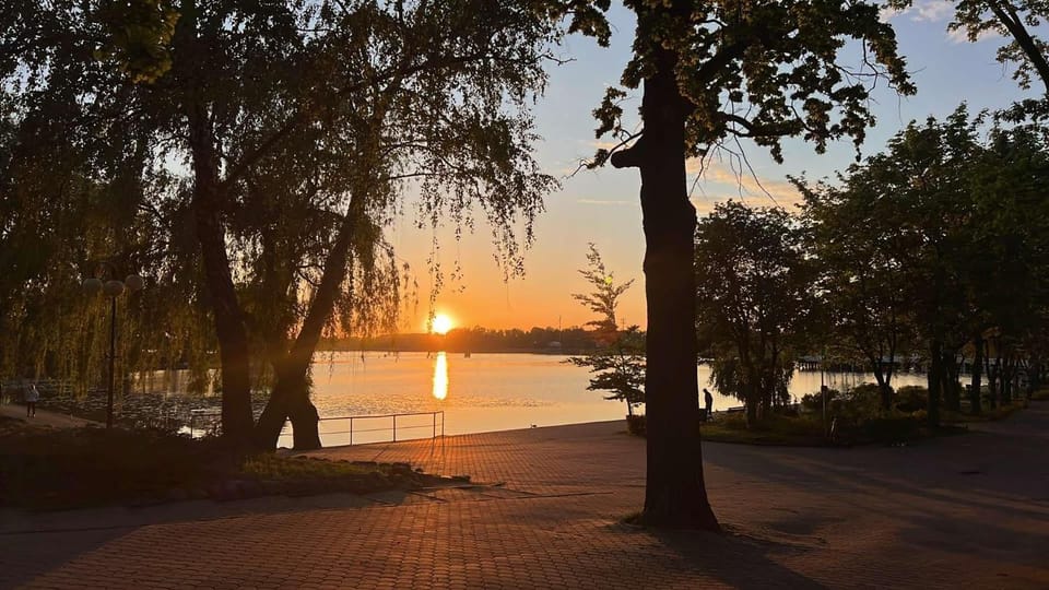 Natural landscape, Lake view, Sunset