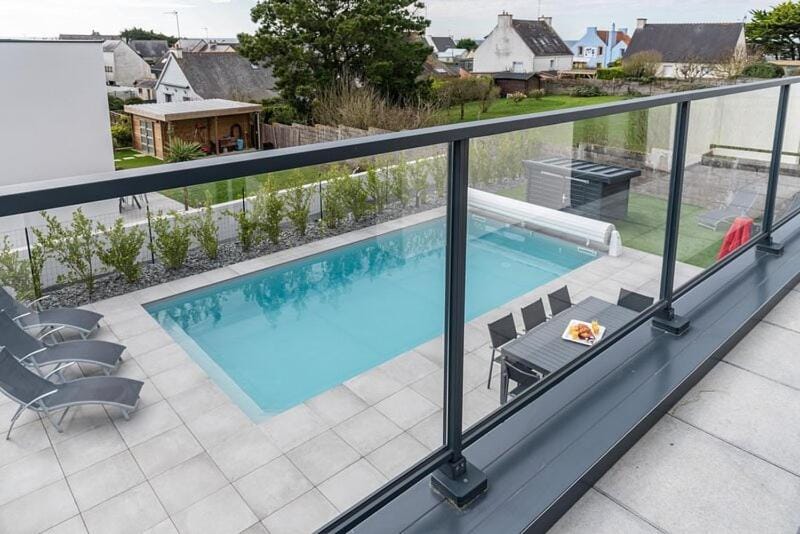 Villa avec piscine, vue mer, 200 m de la plage Villa in Clohars-Carnoët