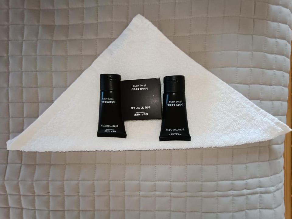 Shower, Bed, Photo of the whole room, towels