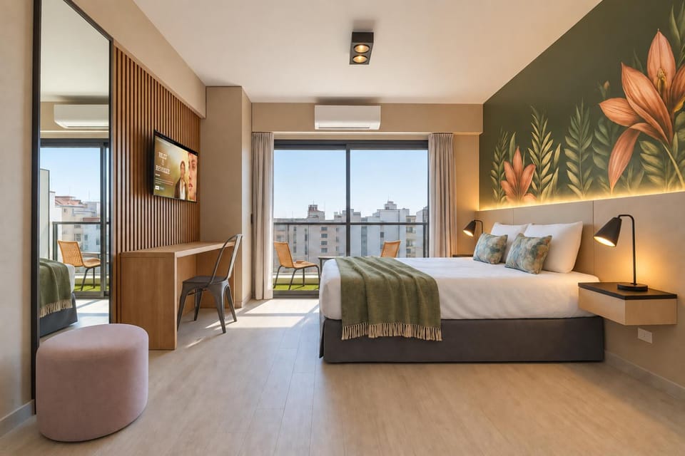 Bed, TV and multimedia, Bedroom, air conditioner