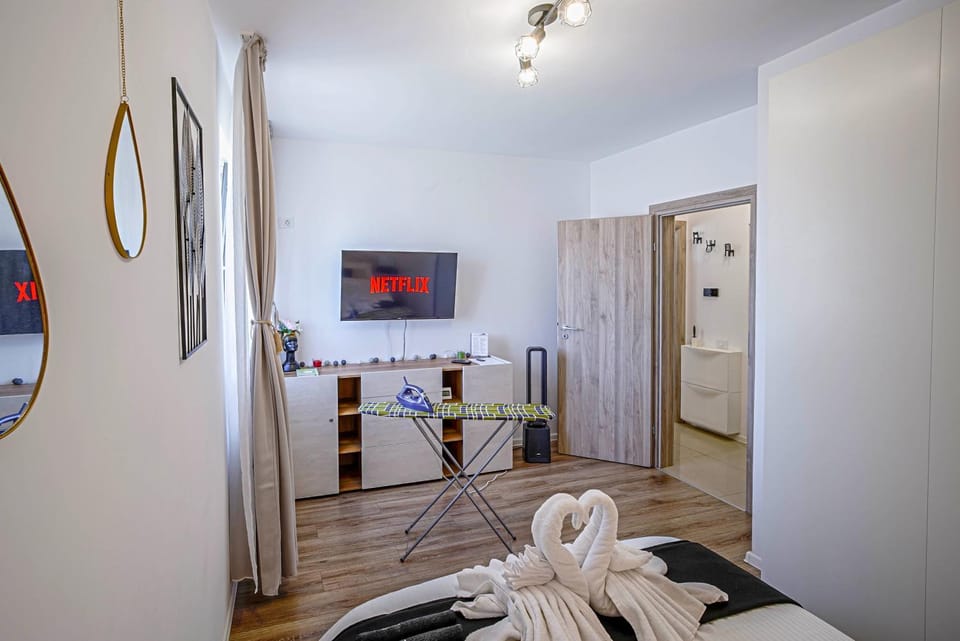 TV and multimedia, flat iron, towels, towels, air conditioner, air conditioner