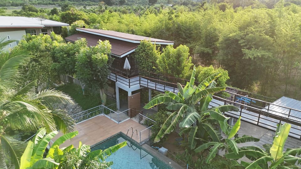 Day, Natural landscape, Garden, Garden view, Pool view, Swimming pool