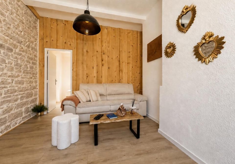 Property building, Bed, Living room, Seating area