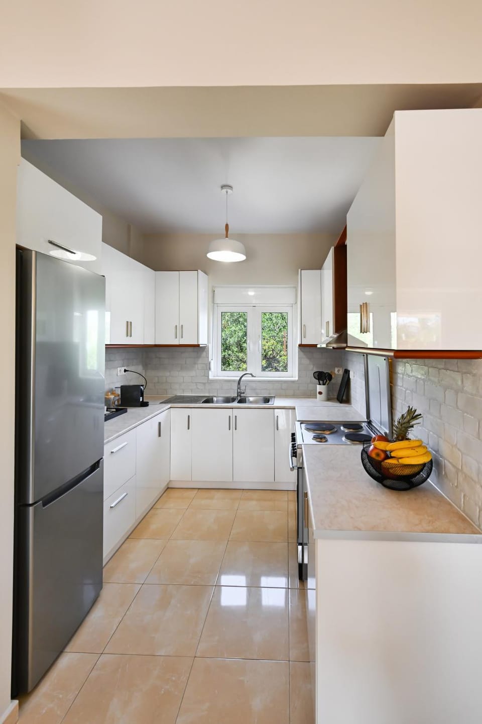 Kitchen or kitchenette, oven, stove