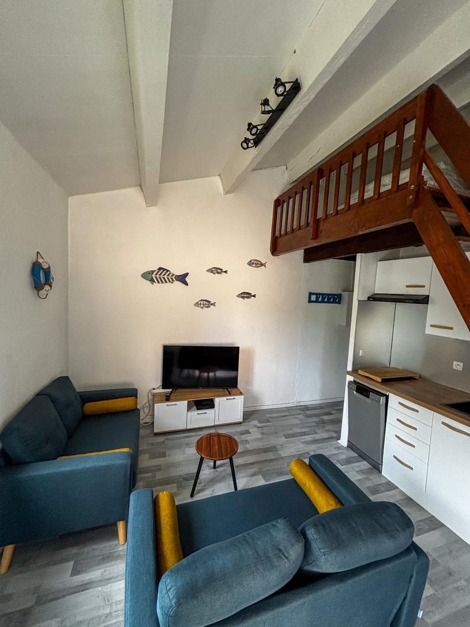 Appartement avec loggia et mezzanine, bord de mer, 4 personnes Apartment in Argeles-sur-Mer
