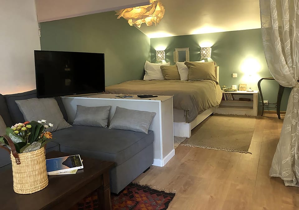 Bed, TV and multimedia, Living room, Photo of the whole room, Bedroom